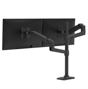 Ergotron LX Dual Arm Stacking Tall Desk Mount Monitor-tafelbeugel 2-voudig 38,1 cm (15) - 101,6 cm (40) Zwart In hoogte verstelbaar, Draaibaar, Kantelbaar,