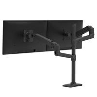 Ergotron LX Dual Arm Stacking Tall Desk Mount Monitor-tafelbeugel 2-voudig 38,1 cm (15) - 101,6 cm (40) Zwart In hoogte verstelbaar, Draaibaar, Kantelbaar,