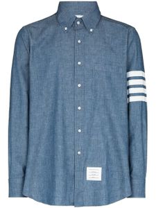 Thom Browne chemise à détail rayé - Bleu