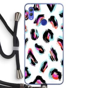 Cheetah color: Honor Note 10 Transparant Hoesje met koord