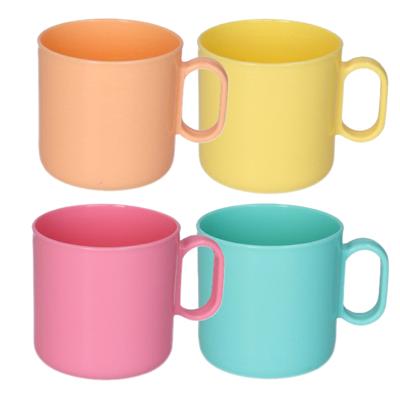 Plasticforte onbreekbare Drinkbekers - kunststof - 320 ml - 8x stuks - kinderen - mix kleuren