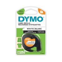 Labeltape Dymo Letratag 18769 strijkbaar 12mm zwart op wit