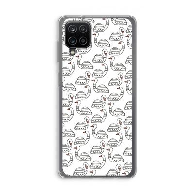 Zwanen: Samsung Galaxy A12 Transparant Hoesje