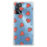 OPPO A16 | A16s | A54s Doorzichtige Silicone Hoesje Hearts