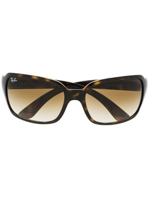 Ray-Ban lunettes de soleil à effet écaille de tortue - Marron