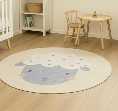 Beige babyschaap vinyl tapijt voor meer kinderen