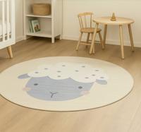 Beige babyschaap vinyl tapijt voor meer kinderen