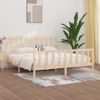 Bedframe massief hout 200x200 cm