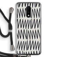 Marrakech Zigzag: OnePlus 7 Transparant Hoesje met koord
