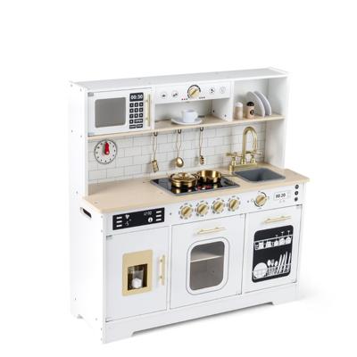 Kinderkeuken Speelgoedkeuken Met Licht En Geluid Poppenkeuken Met Accessoires Voor Kinderen Vanaf 3 jaar-Wit