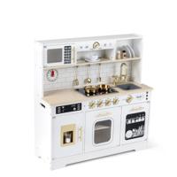 Kinderkeuken Speelgoedkeuken Met Licht En Geluid Poppenkeuken Met Accessoires Voor Kinderen Vanaf 3 jaar-Wit