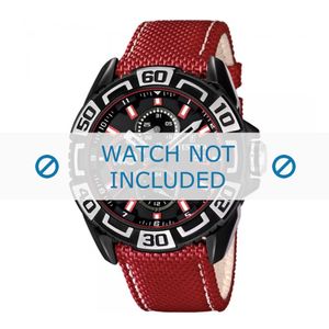 Horlogeband Festina F16584-2 Leder Rood 24mm