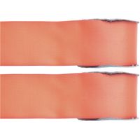 2x Koraal roze satijnlint rollen 2,5 cm x 25 meter cadeaulint verpakkingsmateriaal - Cadeaulinten - thumbnail