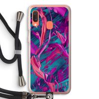 Pink Clouds: Samsung Galaxy A20e Transparant Hoesje met koord Pink Clouds: Samsung Galaxy A20e Transparant Hoesje met koord