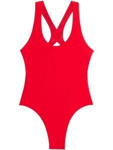 AMI Paris maillot de bain à logo embossé - Rouge