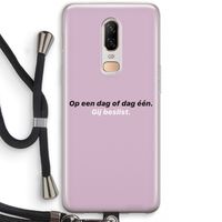 gij beslist: OnePlus 6 Transparant Hoesje met koord