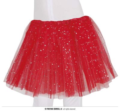 Tutu Rood Met Zilveren Sterren Kind