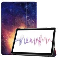 Custer Texture Colored Drawing Horizontal Flip PU Leather Case for Huawei MediaPad M6 10.8 with Three-folding Holder & Sleep / Wake-up Function(Galax