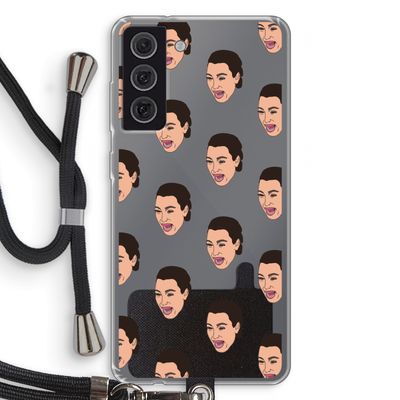 Ugly Cry Call: Samsung Galaxy S21 FE Transparant Hoesje met koord