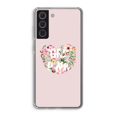 GRL PWR Flower: Samsung Galaxy S21 FE Transparant Hoesje