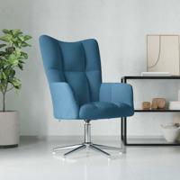 Relaxstoel fluweel blauw