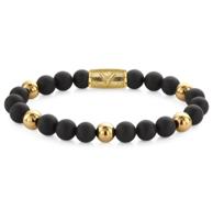 Rebel & Rose Danny Vera Bracelet Matt Black Madonna - 18 ct Yellow Gold Ionplated-L