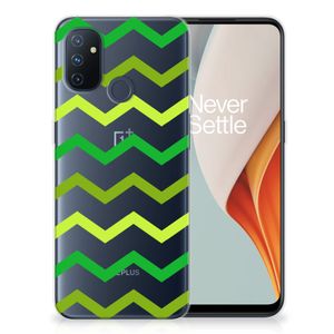 OnePlus Nord N100 TPU bumper Zigzag Groen