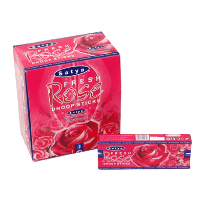 Wierook Dhoop Nag Champa Fresh Rose (12 pakjes)
