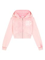 Dolce & Gabbana Kids veste à logo imprimé - Rose