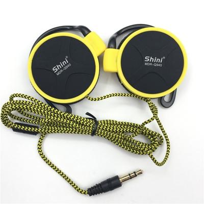 Shini Q940 3.5 mm Super Bass EarHook oortelefoon voor MP3-speler computer mobiel (geel geen MIC)