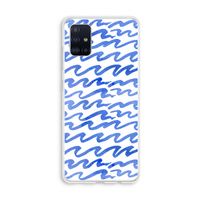 Blauwe golven: Galaxy A51 4G Transparant Hoesje