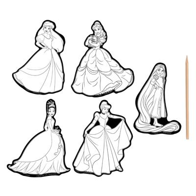 Creative Craft Group Scratch art stickers - disney prinses, 6dlg.