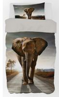 Animal Pictures dekbedovertrek Olifant 140 x 200 cm - 70 x 90 cm - Katoen