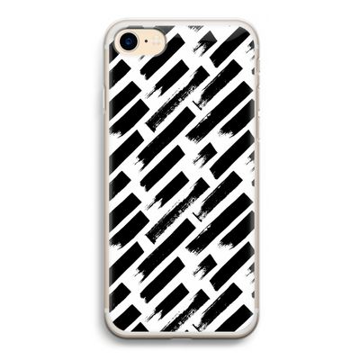 Zwarte vegen: iPhone 7 Transparant Hoesje