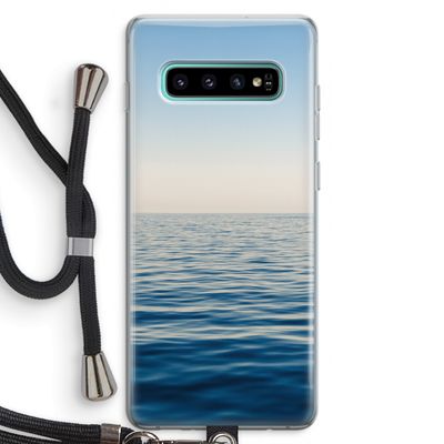 Water horizon: Samsung Galaxy S10 Plus Transparant Hoesje met koord