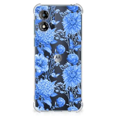 Case voor Motorola Moto E13 Flowers Blue