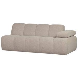 WOOOD 2-zits bank met arm rechts Mojo - Bouclé - Beige - 74x200x97 cm