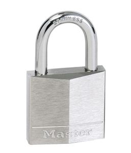 Masterlock 40mm - 23mm stainless steel shackle, 6mm diam. - double-ball bearing w - 640EURD