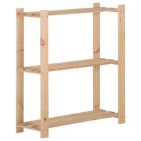 VidaXL Opbergrek 3-laags 80x28,5x90 cm massief grenenhout