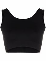 Rick Owens brassière de sport nervurée à encolure arrondie - Noir