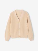 Meisjesvestje van kabeltricot vanille