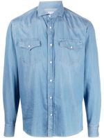 Brunello Cucinelli chemise en jean à manches longues - Bleu