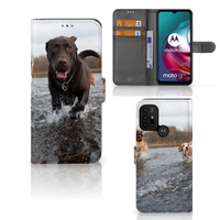 Motorola Moto G10 | G20 | G30 Telefoonhoesje met Pasjes Honden Labrador - thumbnail