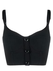 Moschino haut bustier à boutons Teddy Bear - Noir