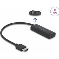 DeLOCK 64212 video kabel adapter 0,18 m HDMI Type A (Standaard) USB Type-C + Micro-USB Zwart