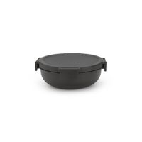 Brabantia Make & Take salade lunchkom 1,3 liter, kunststof - Dark Grey - thumbnail