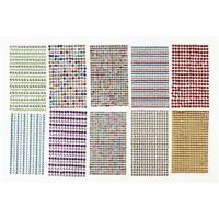 Creativ Company Plak strassstenen kleur, 10 vellen