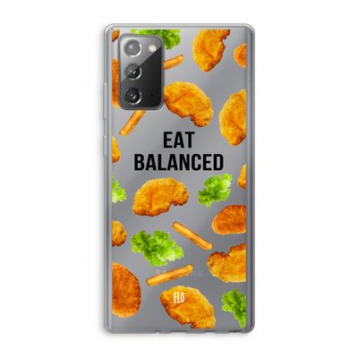 Eat Balanced: Samsung Galaxy Note 20 / Note 20 5G Transparant Hoesje