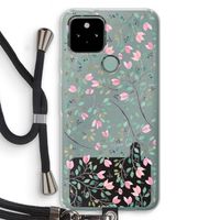 Sierlijke bloemen: Pixel 5 Transparant Hoesje met koord Sierlijke bloemen: Pixel 5 Transparant Hoesje met koord