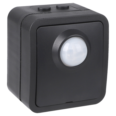 Q-Link Bewegingsmelder | Opbouw | Met Sensor En Schakelaar | IP54 | Zwart - 00.946.95
